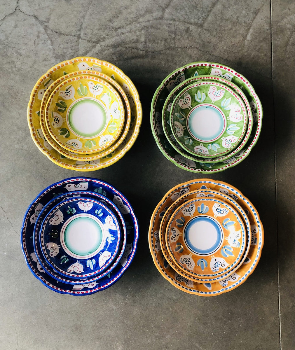 Campagna Colorful Serving Bowl Large - Blue Bandana