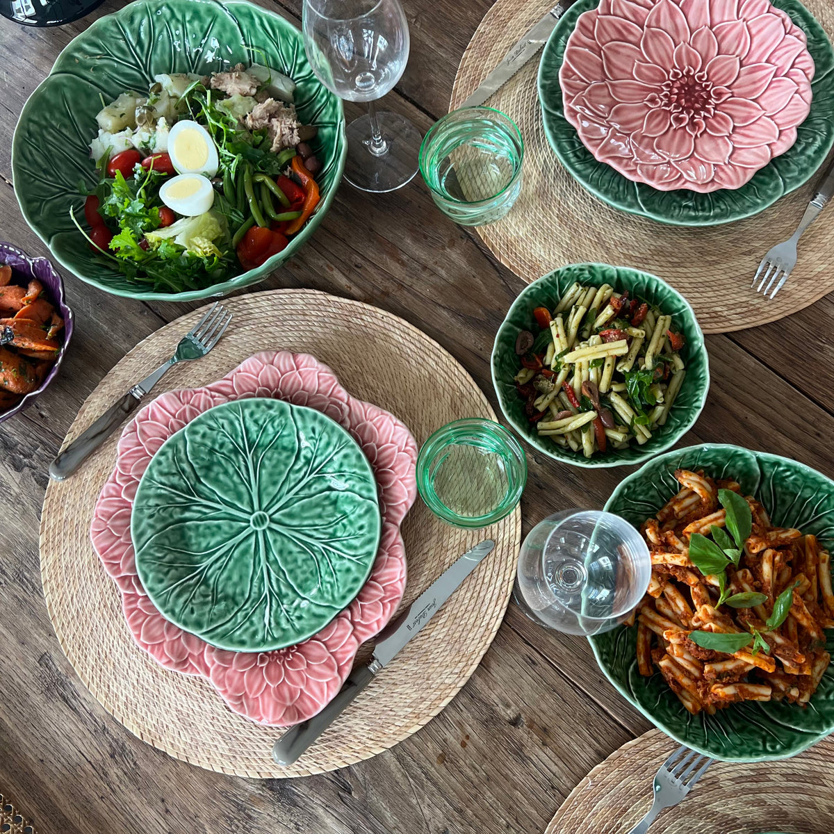 Verde Cabbage Serving Bowl 22.5cm Green